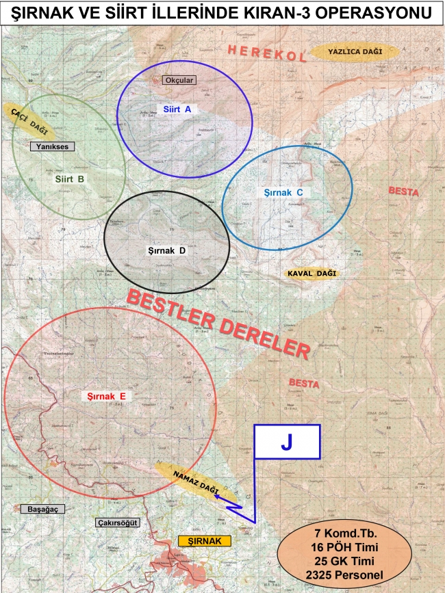 Kıran-3 Operasyonu'nda 16 terörist etkisiz hale getirildi